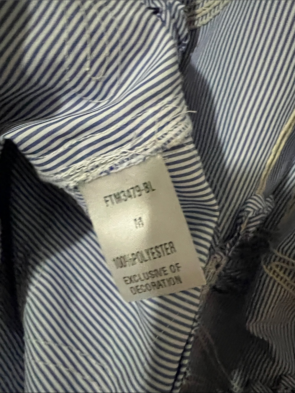 NWT THML Blouse Top Shirt Medium Blue - Picture 10 of 10